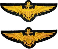 Naval Aviator Pilot Wings Navy Patch [2PC Bundle -Iron on Sew on -P9] picture