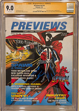 Previews Vol 2 #3 March 1992 CGC 9.0 SS Signed Todd McFarlane picture
