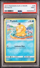 2017 Pokemon Sun & Moon Base Psyduck #28 PSA 9 Low POP - POP 10 picture