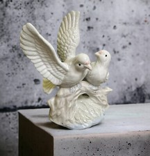 Two Love Birds On Branch Figurine Glossy Figurine Decorative  4.75