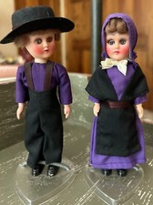  Pennsylvania Dutch Vintage RarePair of Dolls Lancaster Amish / Standard Doll Co picture