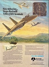 Rockwell Intl Collins Avionics F-15 Eagle TDMA JTIDS Vintage Magazine Ad 1986 picture