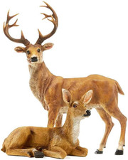 Elegant Resin Deer Figurine Set for Home Garden Outdoor Decor picture