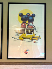 Disney Mickey Mouse Minnie Mouse Pluto Framed Wall Art Print picture