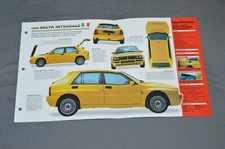 1987-1994 LANCIA DELTA INTEGRALE (1993 EVOLUZIONE 2) SPEC SHEET PHOTO BROCHURE picture