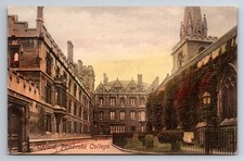 England, Oxford, Pembroke College, Vintage Postcard picture