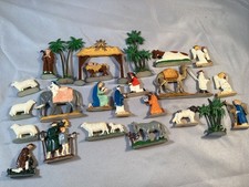1950's German Celluloid 24 piece Mini Nativity Display - RARE picture