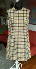 Vtg 50s 60s Pendleton Disneyland Frontierland Exhibit Dress Sheath USA Wool Plad picture