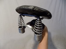 ANTIQUE PREWAR MENS LONG SPRING BIKE SEAT VINTAGE SCHWINN ELGIN HAWTHORNE SADDLE picture