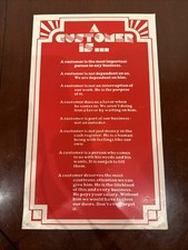 Vintage Customer Philosophy Sign Suncoast Motion Picture Company/Musicland 11x18 picture