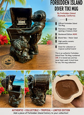 Forbidden Island Diver Tiki Mug Alameda CA Hawaiian Culture Limited Edition #245 picture