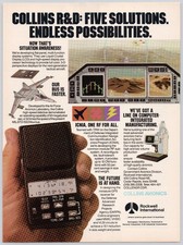 Collins Avionics Rockwell International GPS Tech Vintage 1988 Print Ad picture