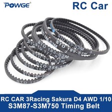 WRC Car 3Racing Sakura D3  D4 CS Rear S3M Timing Belt 102-750mm RC Drift On Road picture