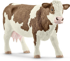 Schleich Farm World - Simmental Cow Toy Figurine - Kids Ages 3+ | 13801 picture