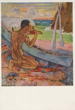 Art postcard Paul Gauguin the poor fisherman VEB sailor Leipzig picture