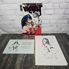Vengeance of Vampirella #1 Signed by Buzz + Signed Artwork Print #340 & COA picture