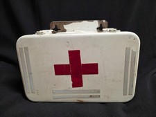 Vintage North Metal First Aid Kit Box Wall Mount Full with Original Contents 197 picture