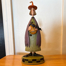 Williraye Studio Halloween Witch w/ Pumpkin & Cat Resin Figurine 15