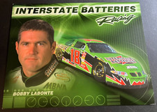 2002 Bobby Labonte #18 Interstate Batteries Pontiac - NASCAR Hero Card Handout picture