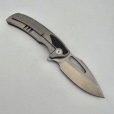 Azusa Bladeworks Blitzkrieg Folding Knife M390 Titanium Carbon Fiber Flipper picture