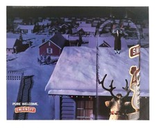 Smirnoff Vodka Advertisement 1997 Christmas Reindeer Landing Roof Vtg Print AD picture