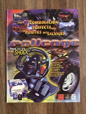 Rollcage Race 32/64 Shock 2 VideoGame Steering Wheel Controller Spanish Print Ad picture