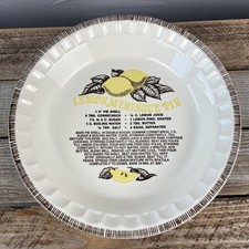 Vintage Royal China by Jeannette Lemon Meringue Pie Recipe Plate 11” USA Ceramic picture