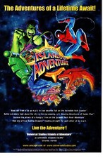 1999 ISLANDS OF ADVENTURE UNIVERSAL STUDIOS PRINT AD - SPIDERMAN HULK MARVEL ART picture