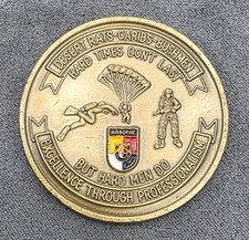 US ARMY 3rd Special Forces Group Airborne Desert Rats Caribs Bushmen Coin 1.75