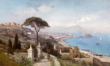 Oil painting Beautiful Mediterranean sea landscape handpainted canvas picture