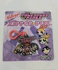 2001 Kellogg's POWERPUFF GIRLS Zipper Pull Cartoon Network Promo New In Package picture