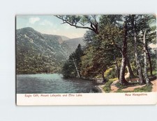 Postcard Eagle Cliff Mount Lafayette & Echo Lake NH USA picture