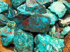 3000 Carat Lots of  Chrysocolla & Turquoise Rough - Plus a FREE Faceted Gemstone picture