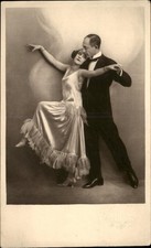 Dance Pose Couple Studio Image Wiener c1920s-30s Real Photo Vintage Postcard picture