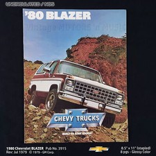 UNCIRCULATED 1980 Chevrolet BLAZER 12 pg Dealer Sales Brochure #3915 Rev 7/79 picture