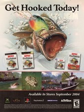 Rapala Pro Fishing Playstation 2 PS2 Xbox GBA Promo Game Ad Art Print Poster picture