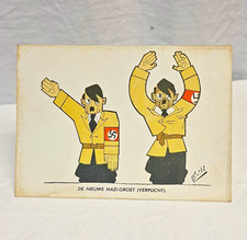 Eindhovensch Dagblad Spits Satire Nazi Propaganda Postcard Unposted Divided picture