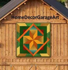 Barn Quilt Metal Sign, Box In Box Pattern, Dutch Amish Design, 9 Sizes picture