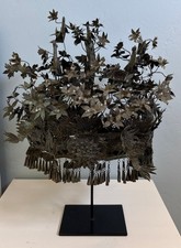 Chinese Miao Ceremonial Headdress Crown - Delicate Metal - Vintage Jewelry picture