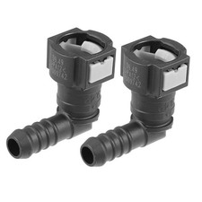 X AUTOHAUX 2pcs Fuel Line Quick Connect 90 Degree Push-On Single Barb Adapter picture
