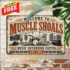 Recording Capital Studio Muscle Shoals Music History Decor Metal Wall Tin Sign picture
