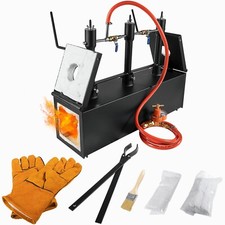 3+2D Gas Propane Forge Furnace Three Burner Blacksmith Knife Farrier Metal Tool picture