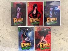 ELVIRA MEETS VINCENT PRICE COMPLETE SET 1-5 SIGNED AUTOGRAPH ISSUE 1 READ picture