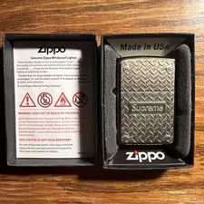 Supreme x Zippo Diamond Plate Lighter SS19 New picture