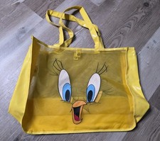 Looney Toones Vintage 1998 Tweety Bird Large Tote Bag Rare Vinyl Bag picture