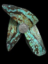Stabilized Hubei turquoise. Apple green spiderwebs picture