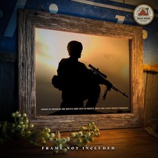 Military Motivational Poster Art Print Jesus Army Religious Artwork Soldier Gift picture