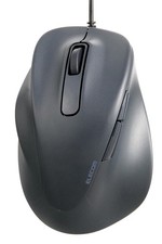Elecom Wired Mouse, Quiet Ex-G, Left-Handed, Size S, Black, 0.20 Lb picture