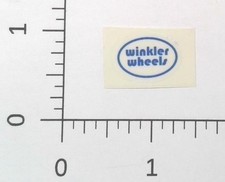 Winkler Wheels Fingerboard Blue Oval Mini Skate Logo Sticker Decal picture