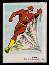 1978 ORIGINAL Tastee DC Comics Superheroes Stickers FLASH Card 24 of 30  picture